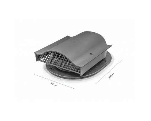 Аератор даховий точковий для змонтованої покрівлі графітовий
