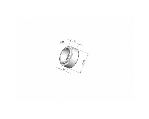 Адаптер трубы 75x100 мм (RAINWAY 130) кирпичный