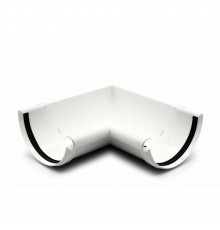 Кут ринви внутрішній 90° білий 120мм GIZA