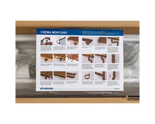 Комплект белый 130мм L=8m RAINWAY