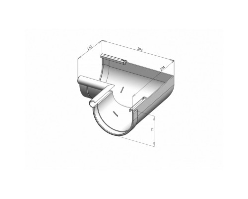 Кут ринви внутрішній 90° (RAINWAY 90) червоний