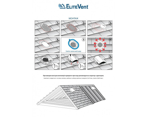 Аератор точковий для змонтованої покрівлі коричневий