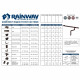 Комплект белый 130мм L=8m RAINWAY