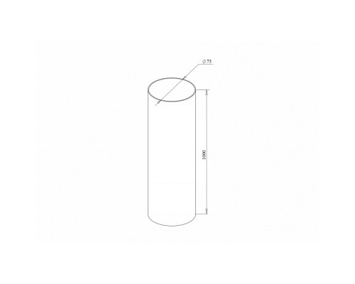 Труба водостічна 75 мм L=1 м (RAINWAY 90) графітова