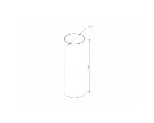 Труба водостічна 75 мм L=2 м (RAINWAY 90) графітова
