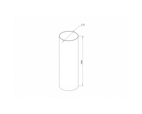 Труба водостічна 75 мм L=3 м (RAINWAY 90) біла