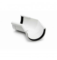 Кут ринви внутрішній 135° (RAINWAY 130) білий