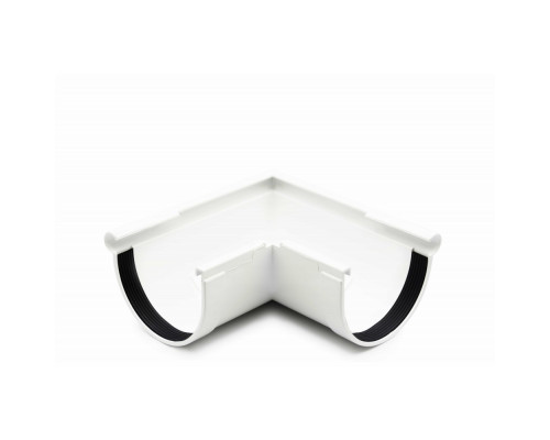 Кут ринви зовнішній 90° (RAINWAY 130) білий