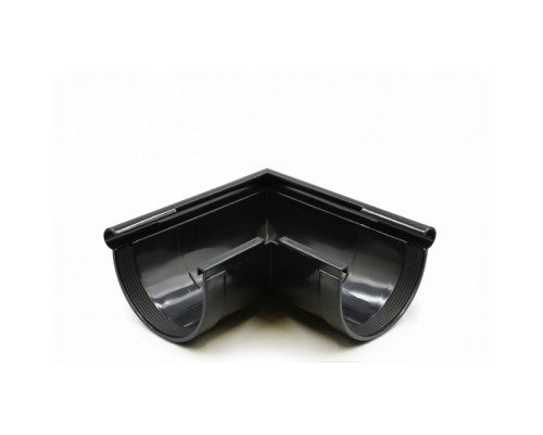 Кут ринви зовнішній 90° (RAINWAY 130) чорний