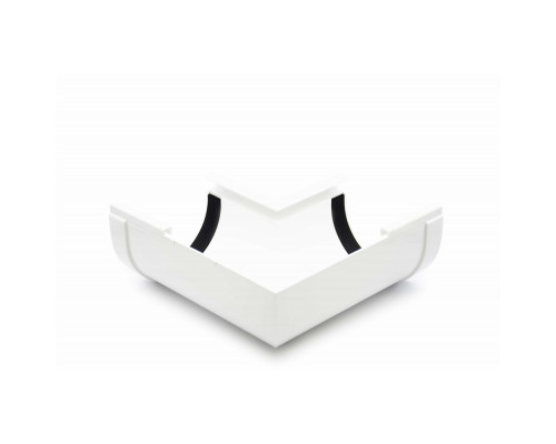Кут ринви внутрішній 90° (RAINWAY 130) білий