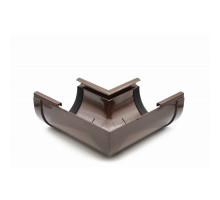 Кут ринви внутрішній 90° (RAINWAY 130) коричневий