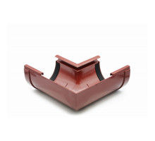 Кут ринви внутрішній 90° (RAINWAY 130) червоний