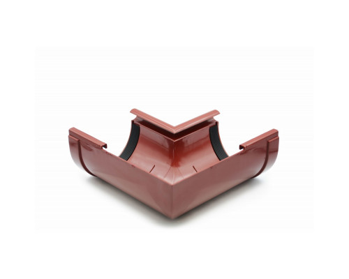 Кут ринви внутрішній 90° (RAINWAY 130) червоний