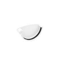 Заглушка ринви ліва біла 120мм GIZA