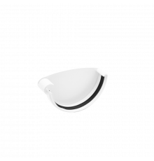 Заглушка ринви ліва біла 120мм GIZA