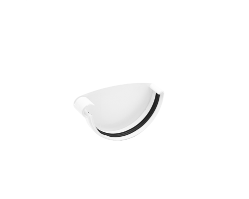 Заглушка ринви ліва біла 120мм GIZA